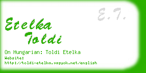 etelka toldi business card